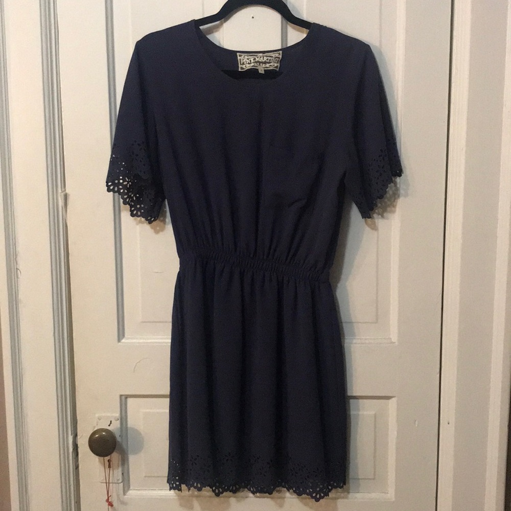 Pink Martini cute navy dress with details